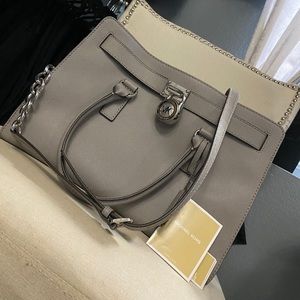 Gray Michael Kors Satchel